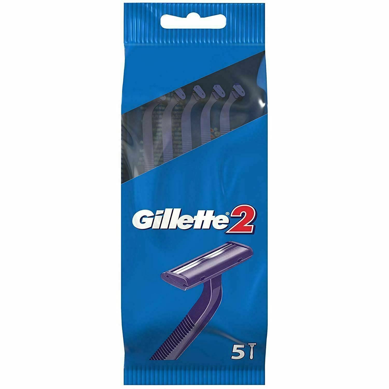 Gillette 5 x G2 Men's Disposable Travel Razors with 2 Precision Comfort Blades_0