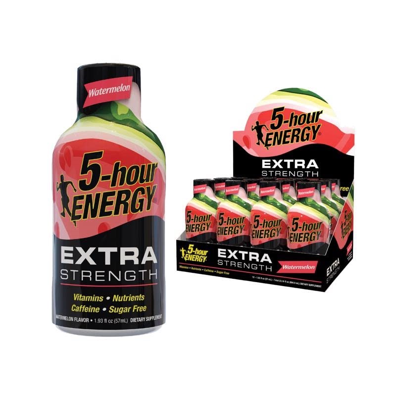 5 HOUR ENERGY EXTRA STRENGTH SUGAR FREE WATERMELON  ENERGY 1.93 OZ  12 CT