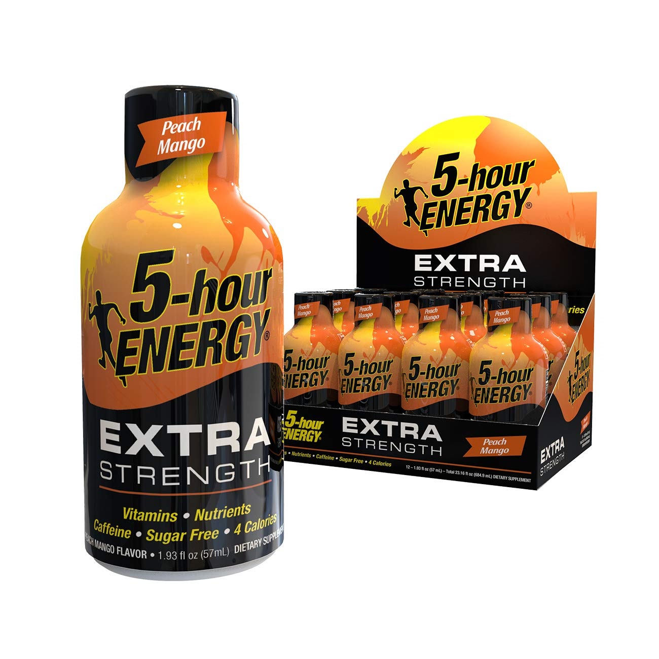 5 HOUR ENERGY EXTRA STRENGTH PEACH MANGO 1.93 OZ 12 CT
