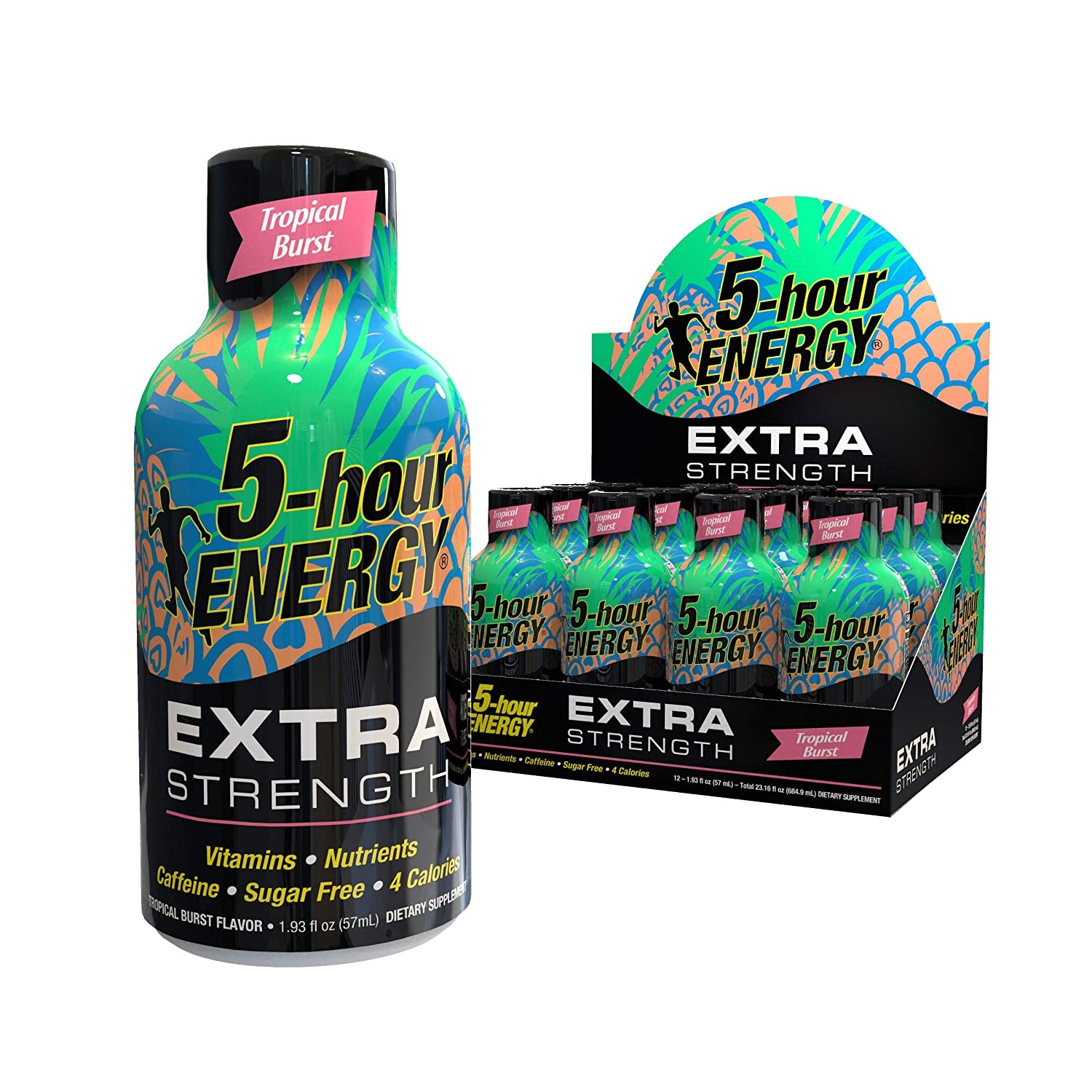 5 HOUR ENERGY EXTRA STRENGTH TROPICAL BURST 1.93 OZ 12 CT