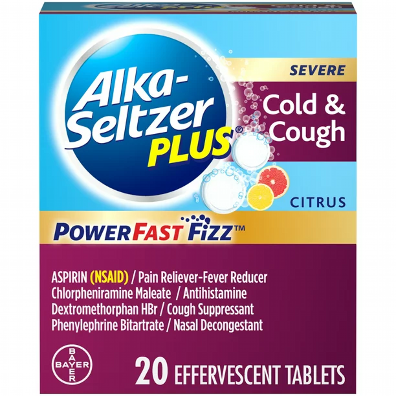 ALKA SELTZER PLUS SEVERE 20 TABLETS 