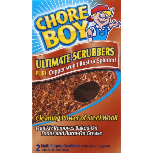 CHORE BOY SCRUBBERS MULTI PURPOSE ULTIMATE 2 EACH