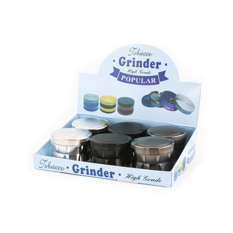 EASY GRIP 4-PARTS GRINDER- 63 MM - BLACK/SILVER/GREY