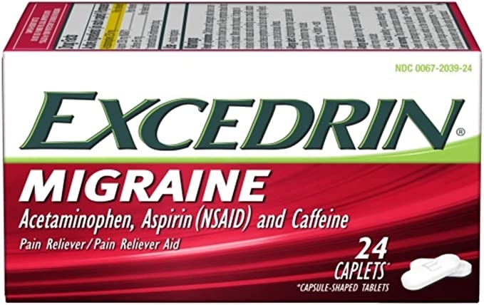 EXCEDRIN MIGRAINE RELIEF CAPLETS 24 CT
