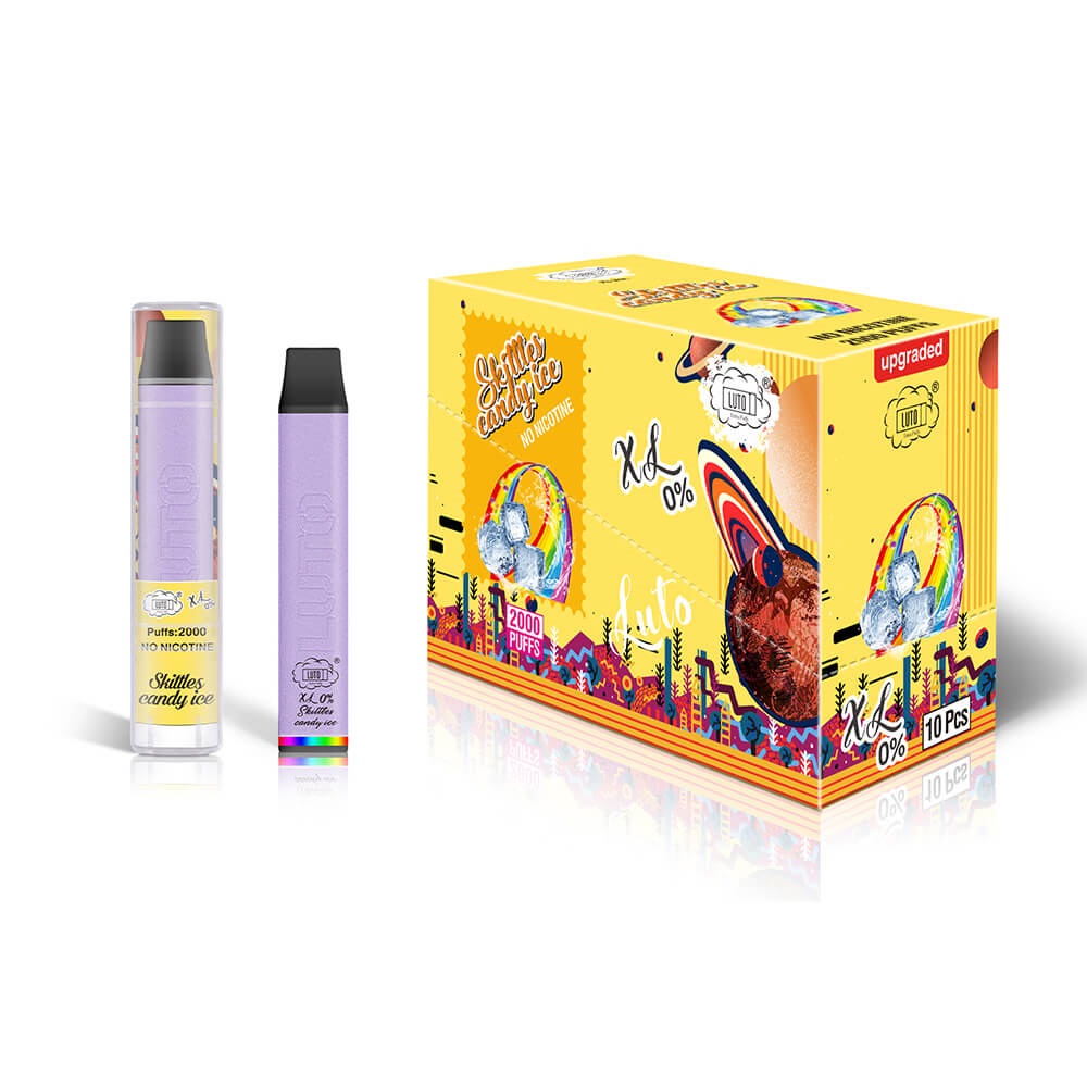 LUTO XL 0% 2000 PUFFS SKITTLES CANDY ICE