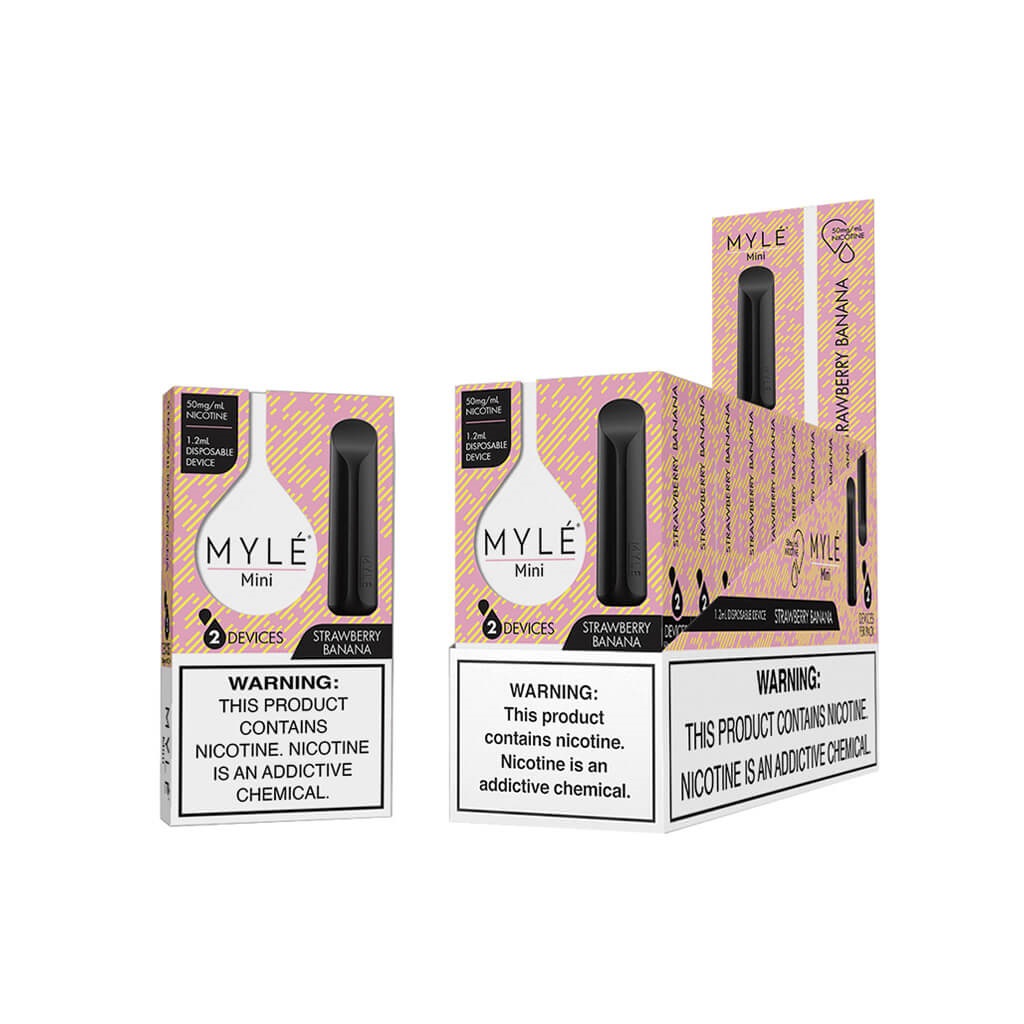 MYLE MINI STRAWBERRY BANANA 1.2  2 DEVICES 10 PACK