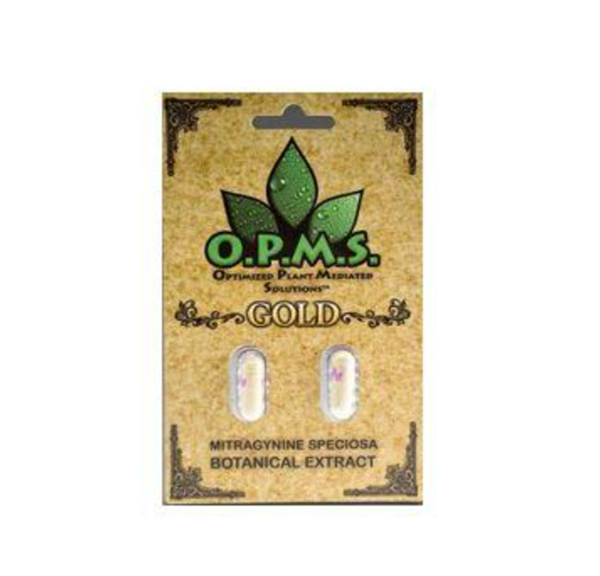 OPMS GOLD KRATOM EXTRACT CAPSULES 2 CT
