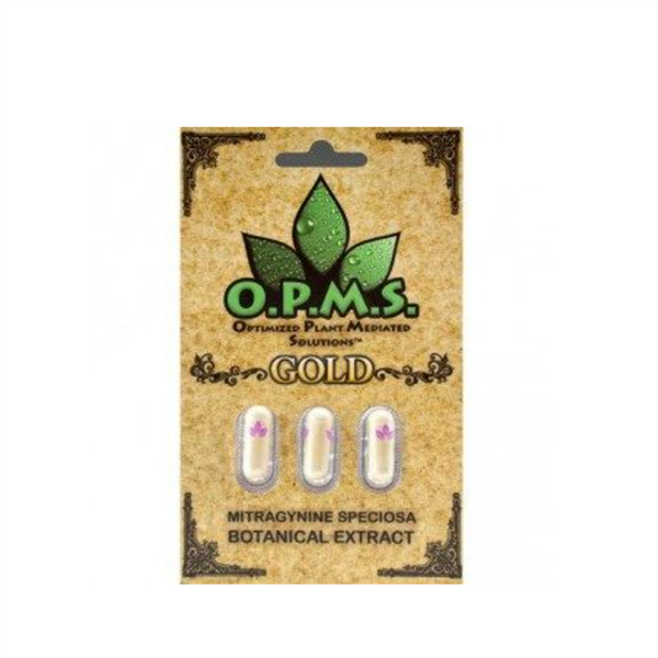 OPMS GOLD KRATOM EXTRACT CAPSULES 3 CT