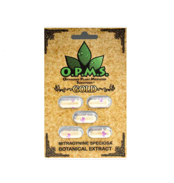 OPMS GOLD KRATOM EXTRACT CAPSULES 5 CT