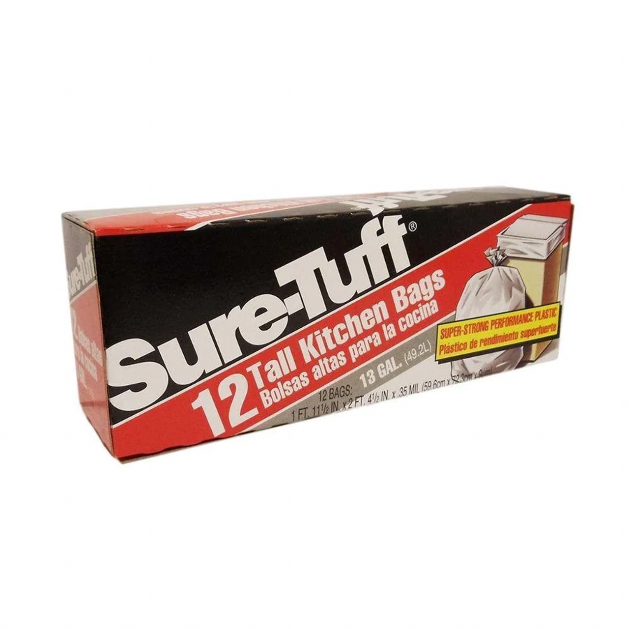 SURE TUFF TALL KITCHEN BAG 13 GAL 12 CT