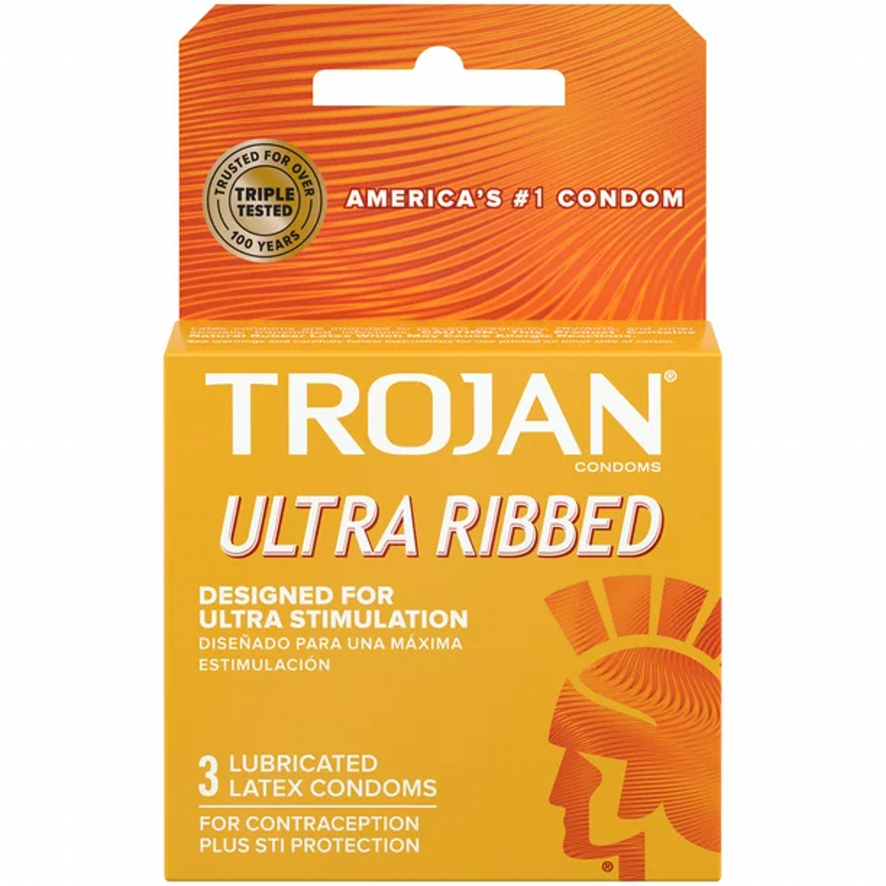 TROJAN ULTRA RIBBED LUBRICATED CONDOM 6 X 3 CT