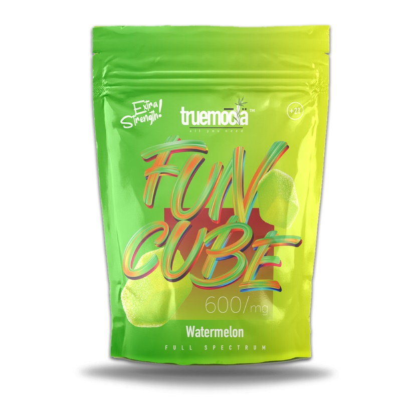 TRUEMOOLA DELTA 8 FUN CUBE GUMMIES 600MG WATERMELON -BOX OF 10