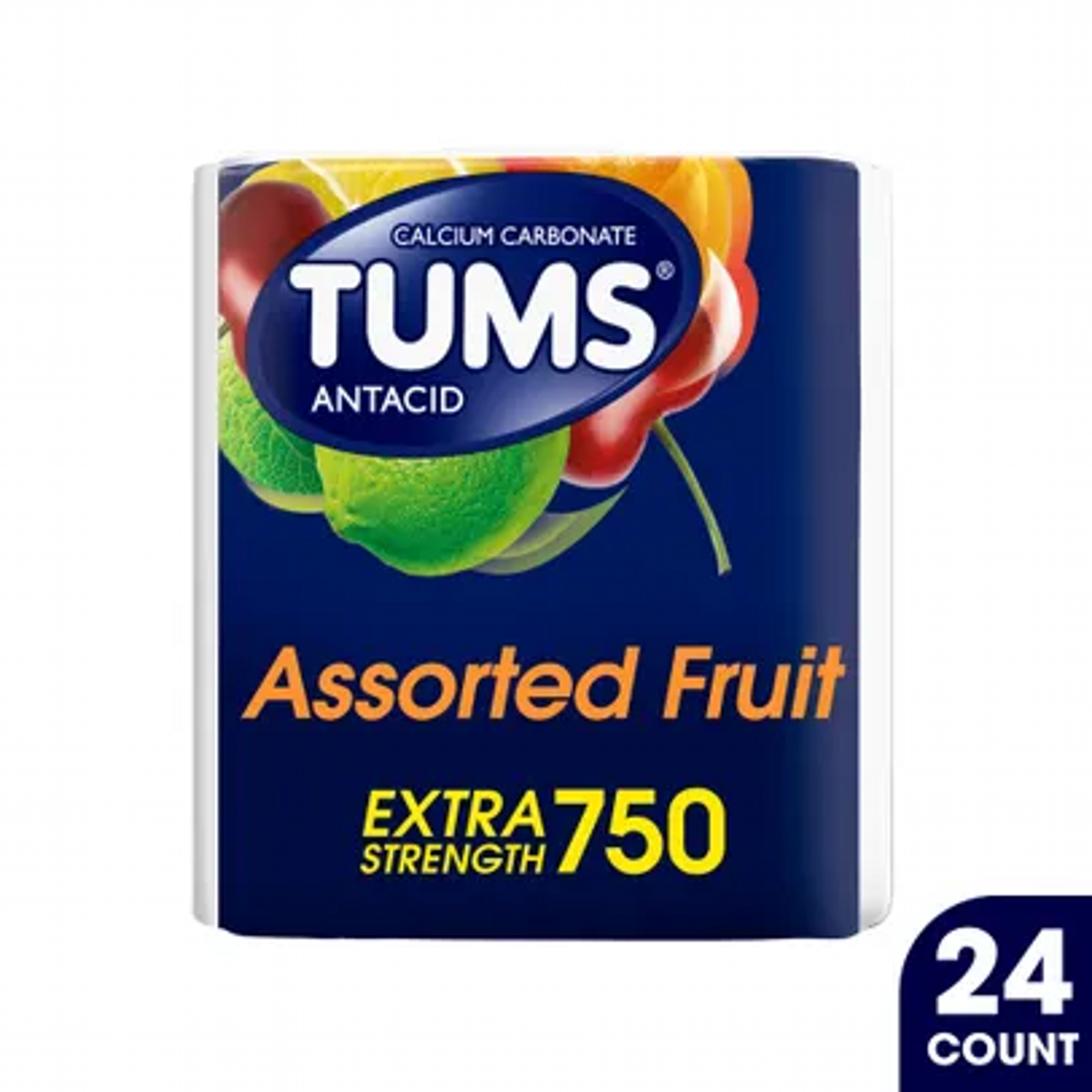 TUMS CHEWABLE TABLETS EXTRA STRENGTH 750 ASSORTED FRUIT 12CT