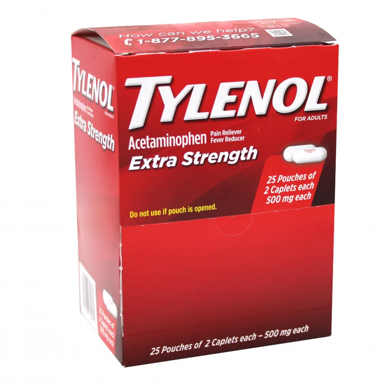 TYLENOL EXTRA STRENGTH 25X2 CAPLETS 500 MG